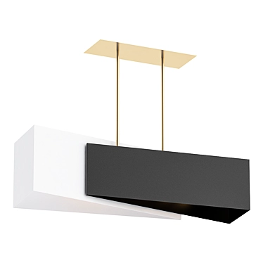 Sleek 7-Light Linear Pendant 3D model image 1 