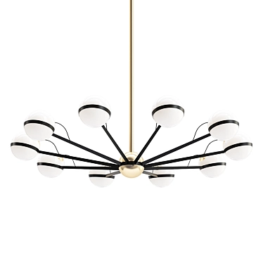 Glamorous Ace 10-Light Chandelier 3D model image 1 