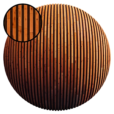 Striped Wood Panel: High-Quality Textures & 3D Files 3D model image 1 