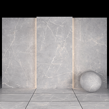 Sterlina Gray Marble - Versatile High-Quality Texture 3D model image 1 