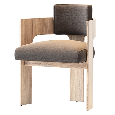 Contemporary C_Back Chair 3D model image 1 