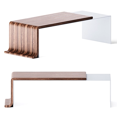 Sleek Melt Coffee Table: Elegant Design 3D model image 1 