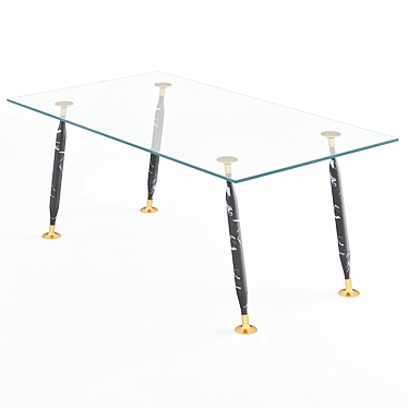 Glas Italia HIO Modern Glass Table 3D model image 1 