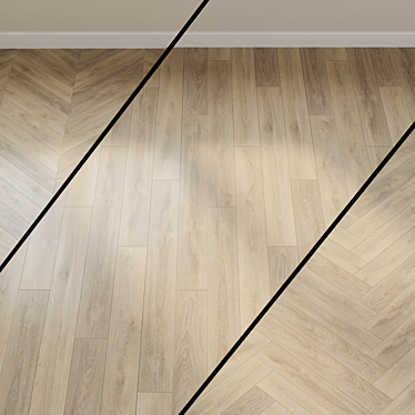 Classic Beige Oak Laminate 3D model image 1 