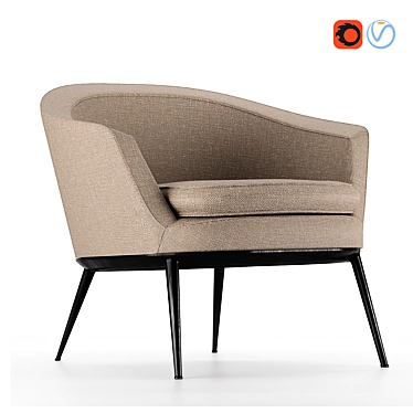 Caratos Maxalto Armchair - Elegant Comfort 3D model image 1 