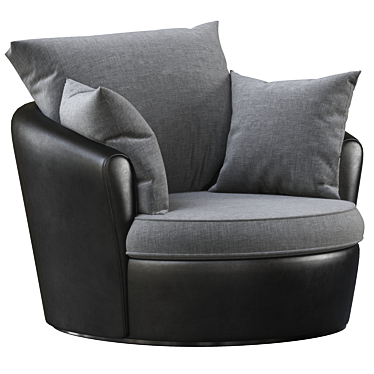 Marrakesh Fabric Swivel Chair: Exotic Elegance 3D model image 1 
