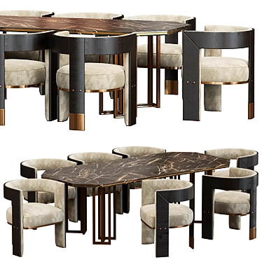 Brooklyn & Hancock Modern Dining Set 3D model image 1 