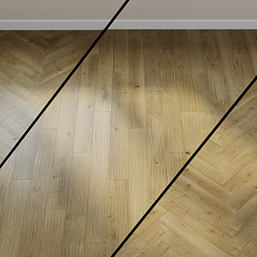 Ter Hurne Unique Oak Gray Beige Parquet Board 3D model image 1 