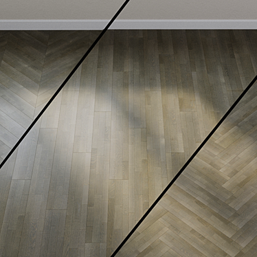 Ter Hurne Oak Parquet Board: Azur Brown Design 3D model image 1 