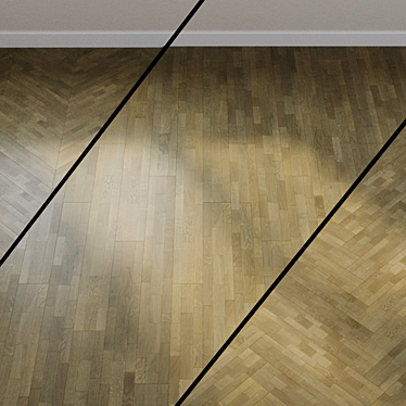 Ter Hurne Contours P09 1665: Terra Brown Oak Parquet 3D model image 1 