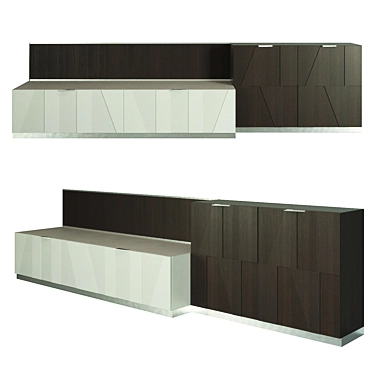 Modern Italian TV Stand from BAMAX 3D model image 1 