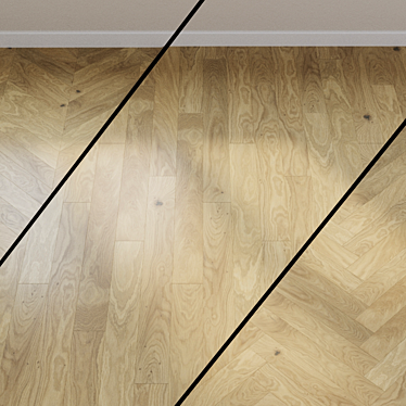 Light Beige Oak Parquet Board 3D model image 1 