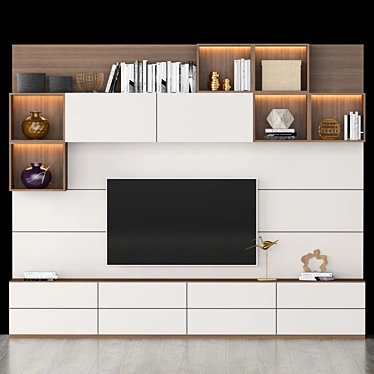 Elegant TV Stand: Sleek Design 3D model image 1 