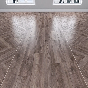 Oak Parquet: Herringbone, Linear, Chevron 3D model image 1 