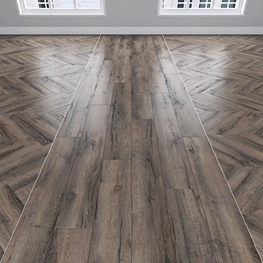 Oak Parquet: Herringbone, Linear & Chevron 3D model image 1 