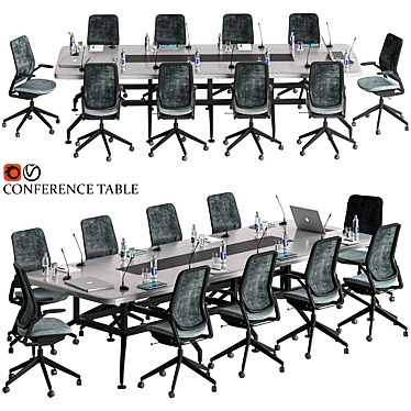 Modern Conference Table 18 3D model image 1 