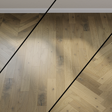 Heaven Parquet Board: Beige Brown Oak 3D model image 1 