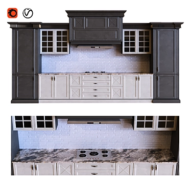 Versatile Kitchen Set: 2015 Edition 3D model image 1 