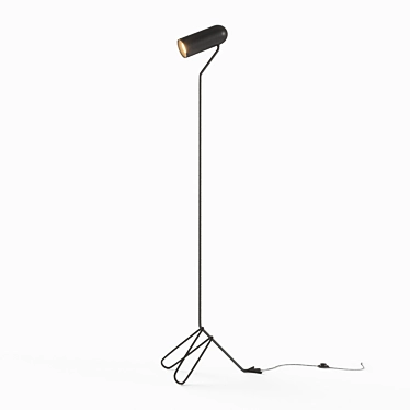 Sleek Illuminator: Modern Floor Lamp 3D model image 1 