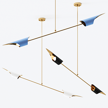 Nature's Brass Swan Pendant 3D model image 1 
