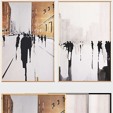  Elegant Framed Canvas Art 3D model image 1 