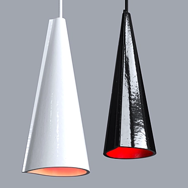 Crusta Ceramic Pendant Lamp 3D model image 1 