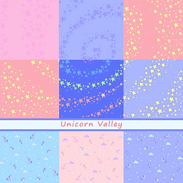 Magical Unicorn Valley Wallpaper Pack 3D model image 1 