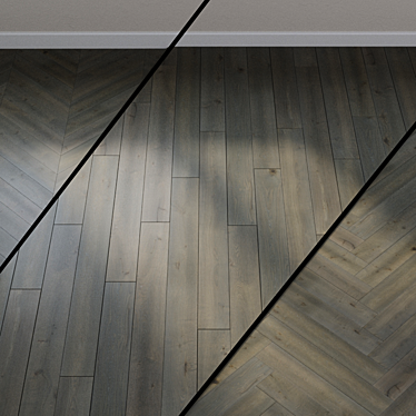 Azure Oak Brown Parquet Board 3D model image 1 