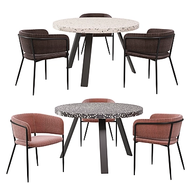 Modern Terrazzo Dining Set | Kave Home 3D model image 1 