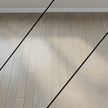 Heavenly Gray Oak Parquet Board 3D model image 1 