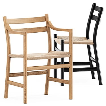 Elegant CH46 and CH47 Chairs 3D model image 1 