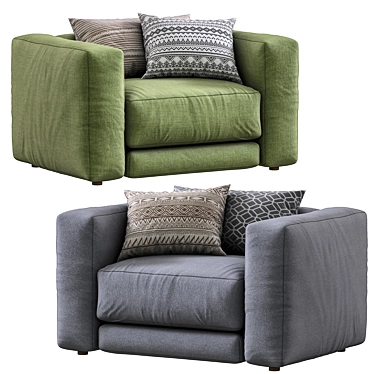 Lewis Modern Sofa by Montauk 3D model image 1 