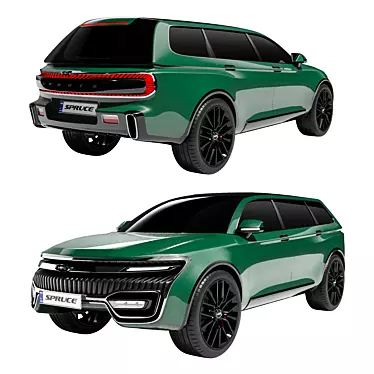 MVM Spruce SUV: Powerful and Stylish 3D model image 1 