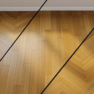 Bamboo Caramel Beige Parquet Board 3D model image 1 