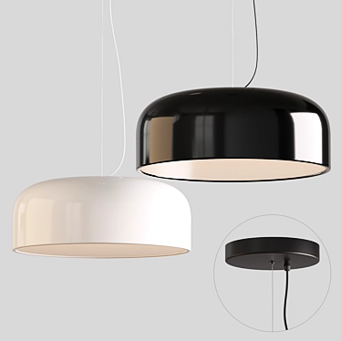 Modern Pendant Light 60cm: Affordable Lighting Solution 3D model image 1 