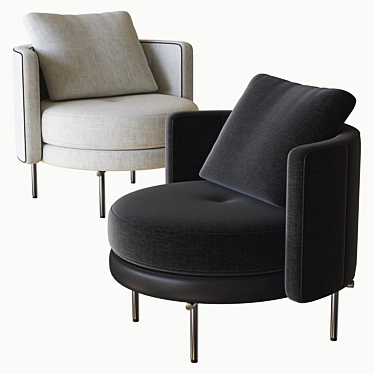 Modern Torii Armchair, Minotti 3D model image 1 