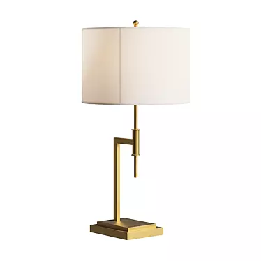Elegant Atticus Metal Table Lamp 3D model image 1 