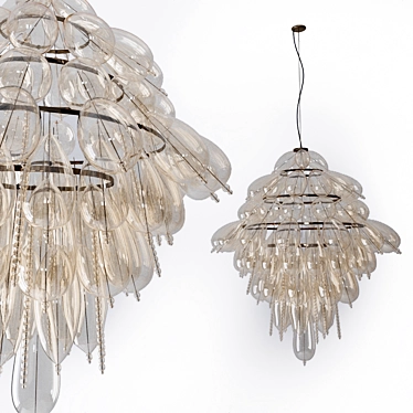 Elegant Grapeflut Chandelier 3D model image 1 