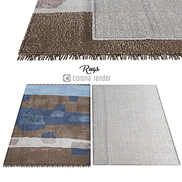 Elegant Poly Blend Carpets 3D model image 1 