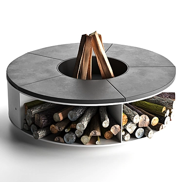Laubo Fire Pit: Modern Circular Design 3D model image 1 