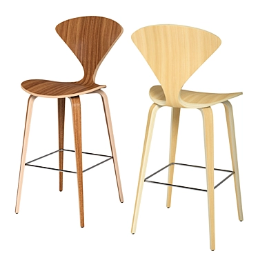 Elegant Cherner Counter Stool 3D model image 1 