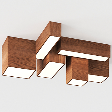 Elevare Wooden Modular Ceiling Light 3D model image 1 