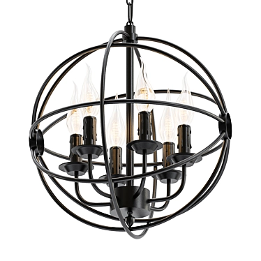 Elegant Castle Chandelier 3D model image 1 