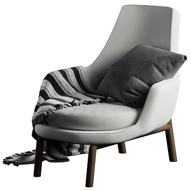 Sleek and Sophisticated: LEDA Armchair 3D model image 1 