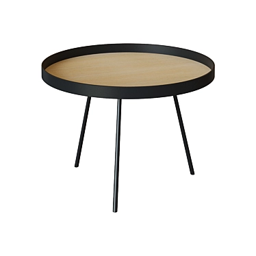 Sleek Black Nenet Coffee Table 3D model image 1 