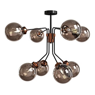 Lussole Ontario Modern Chandelier 3D model image 1 