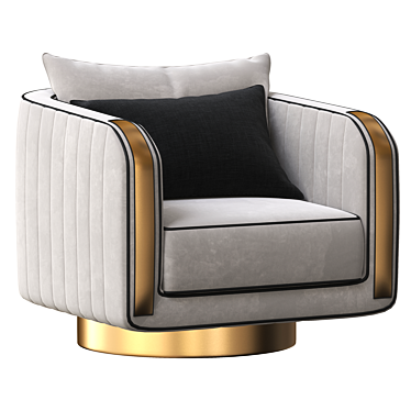 Elegant Swivel Armchair: Arcahorn 3D model image 1 