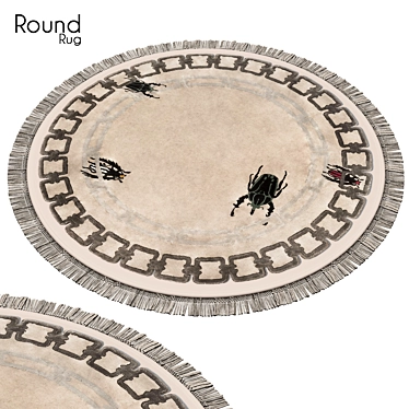 52" Round Rug: Stylish and Durable 3D model image 1 