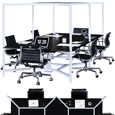 Optimized High Detail Office Set 3D model image 1 