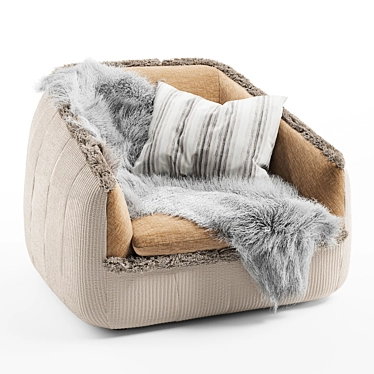 Elegant Bask S Armchair: Luxury Design by Paola Lenti 3D model image 1 